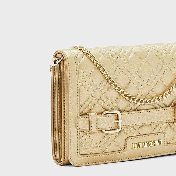 Túi Đeo Chéo Nữ Love Moschino Quilted Crossbody Bag JC4129PP1CLA Màu Vàng