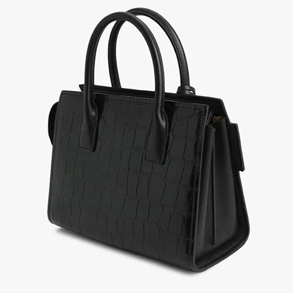 Túi Đeo Chéo Nữ Pedro Croc-effect Leather PW2-46390014 Màu Đen