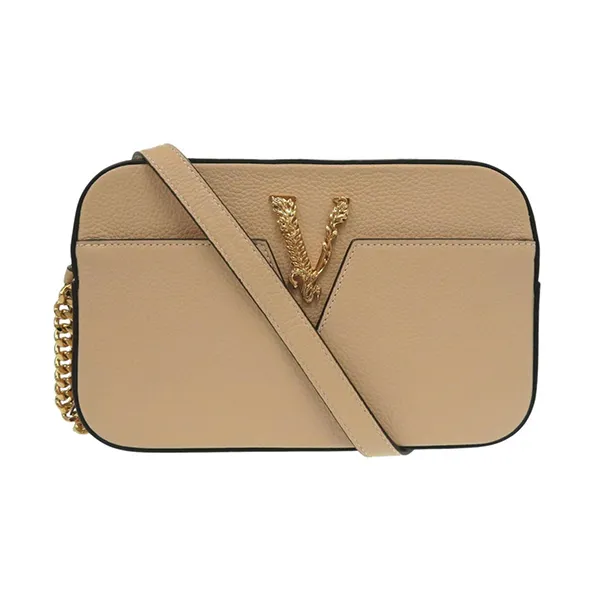 Túi Đeo Chéo Nữ Versace Virtus Metal Icon Crossbody Bag Màu Be