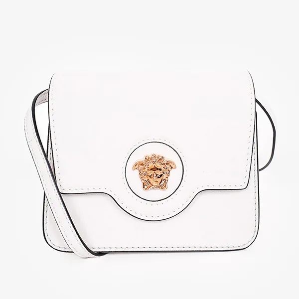 Túi Đeo Chéo Nữ Versace White Leather Small La Medusa Crossbody Bag Màu Trắng - Túi xách - Vua Hàng Hiệu