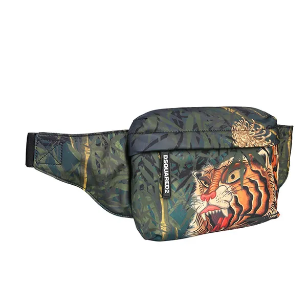 Túi Đeo Hông Nam Dsquared2 Tiger Print Nylon Pouch Phối Màu