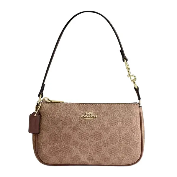 Túi Đeo Vai Nữ Coach Nolita 19 In Signature Canvas Shoulder Bag Màu Nâu