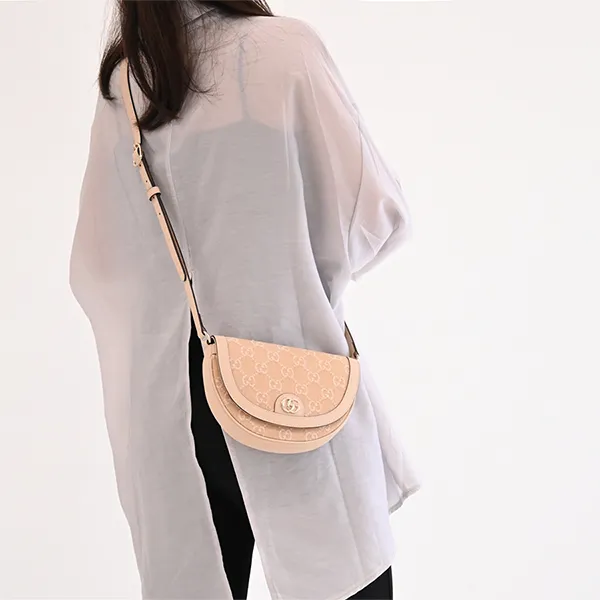Túi Đeo Vai Nữ Gucci Ophidia Full Version GG Jacquard Canvas Shoulder Bag Màu Be - Túi xách - Vua Hàng Hiệu