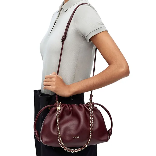 Túi Đeo Vai Nữ Loewe Flamenco Purse Bag A411FCRX02-7240 Màu Đỏ Burgundy - Túi xách - Vua Hàng Hiệu