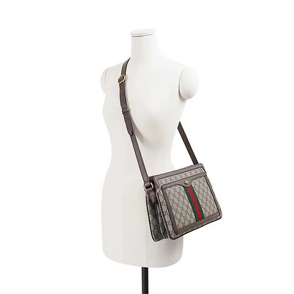 Túi Đeo Vai Nam Gucci GG Supreme Medium Shoulder Bag Beige 523354 96IWT 8745 Màu Be