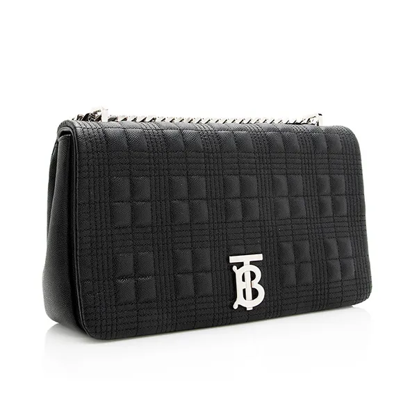 Túi Đeo Vai Nữ Burberry Quilted Leather TB Lola Chain Medium Shoulder Bag Màu Đen