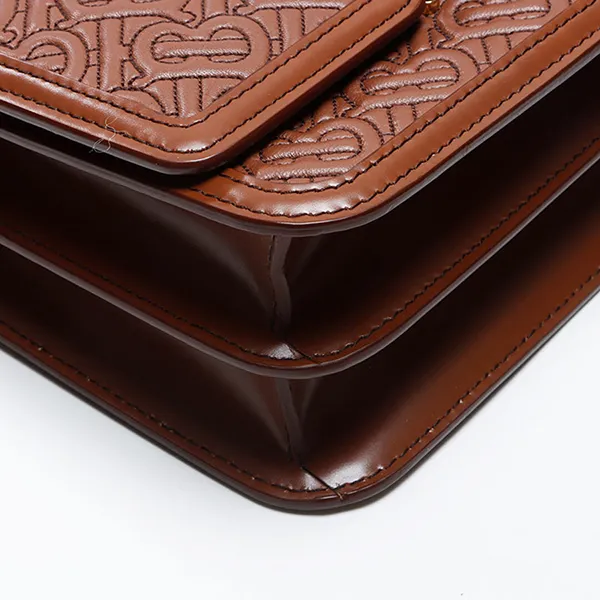 Túi Đeo Vai Nữ Burberry TB Monogram Leather Shoulder Bag Màu Nâu