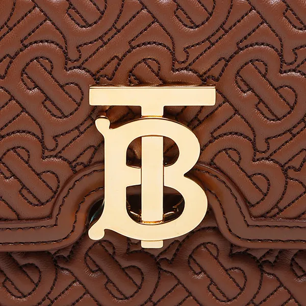 Túi Đeo Vai Nữ Burberry TB Monogram Leather Shoulder Bag Màu Nâu
