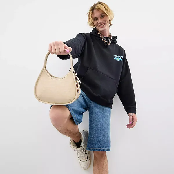 Túi Đeo Vai Nữ Coach Ergo In Croc Embossed Coachtopia Leather CT272 Màu Be