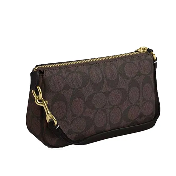 Túi Đeo Vai Nữ Coach Nolita 19 In Signature Canvas Shoulder Bag CW426 Màu Nâu Đen