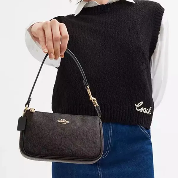 Túi Đeo Vai Nữ Coach Nolita 19 In Signature Canvas Shoulder Bag CW426 Màu Nâu Đen