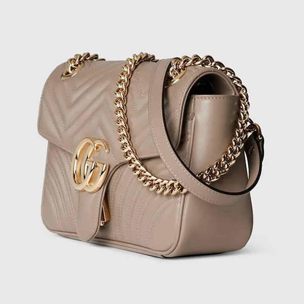 Túi Đeo Vai Nữ Gucci GG Marmont Medium Shoulder Bag 443497 AAER0 1523 Màu Nâu