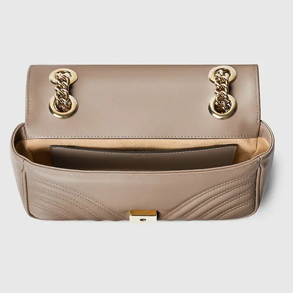 Túi Đeo Vai Nữ Gucci GG Marmont Medium Shoulder Bag 443497 AAER0 1523 Màu Nâu