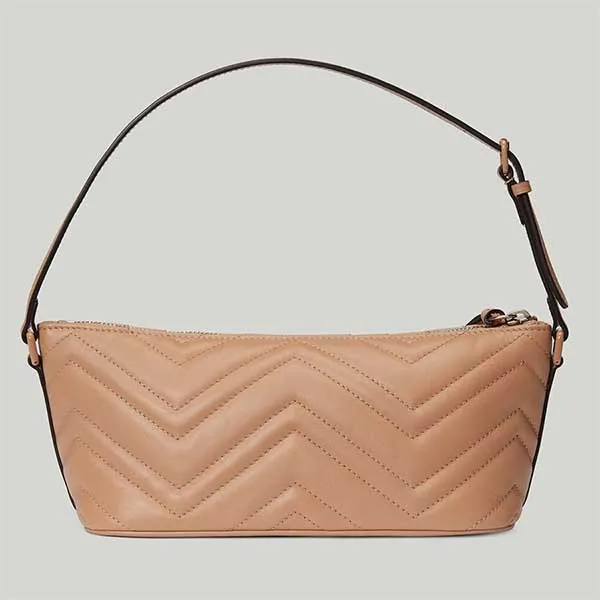 Túi Đeo Vai Nữ Gucci GG Marmont Shoulder Bag Rose Beige Màu Be