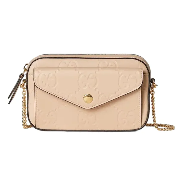Túi Đeo Vai Nữ Gucci GG Super Mini Shoulder Bag Màu Be