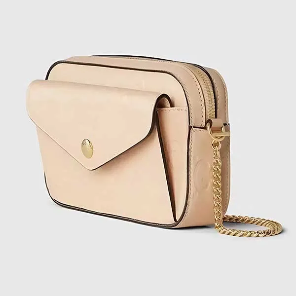 Túi Đeo Vai Nữ Gucci GG Super Mini Shoulder Bag Màu Be