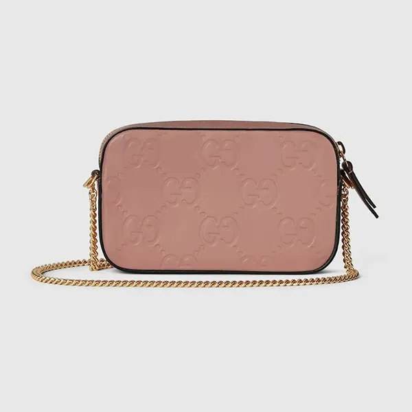Túi Đeo Vai Nữ Gucci GG Super Mini Shoulder Bag Rose Shoulder Bag 781554 AAC1Q 5820 Màu Hồng