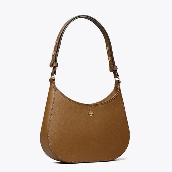 Túi Đeo Vai Nữ Tory Burch Emerson Zip Small Leather Shoulder Bag Màu Nâu