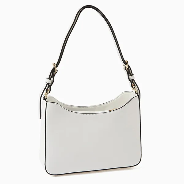 Túi Đeo Vai Nữ Versace Jeans Couture Small Half Print Zip Shoulder Bag Màu Trắng - Túi xách - Vua Hàng Hiệu