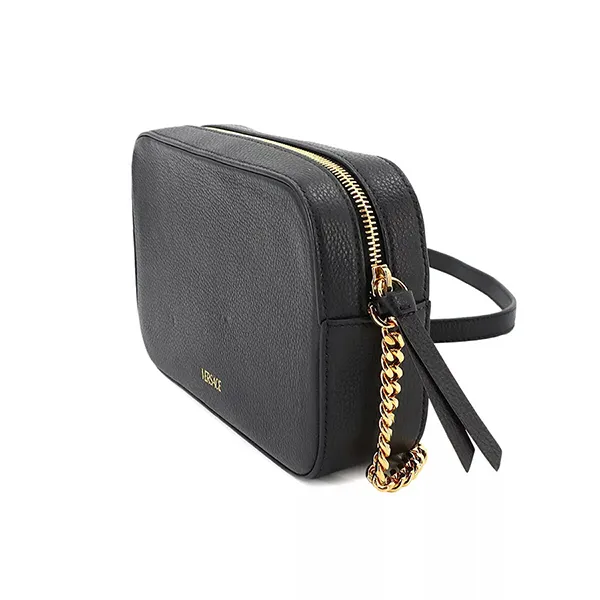 Túi Đeo Vai Nữ Versace Virtus Shoulder Bag Leather Black 1005969 Purse 90268111 Màu Đen