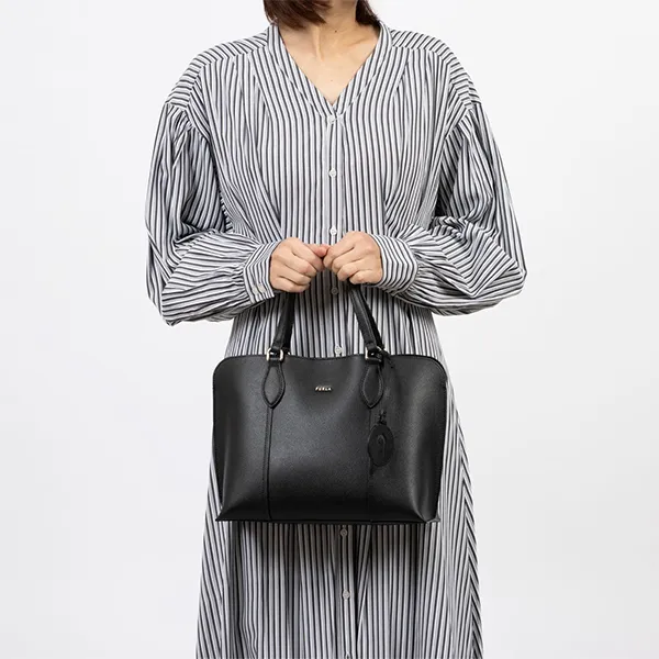 Túi Tote Nữ Furla Vittoria M Nero Black Màu Đen - Túi xách - Vua Hàng Hiệu