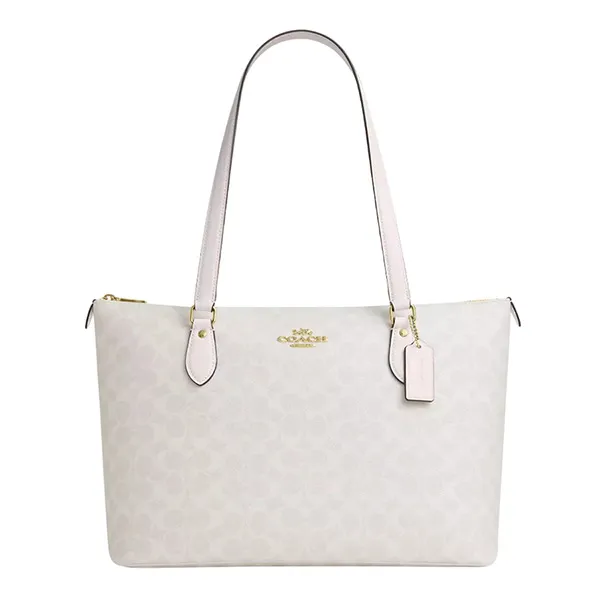 Túi Tote Nữ Coach Gallery Tote Bag In Signature Canvas CW381 Im/White/Chalk Màu Trắng - Túi xách - Vua Hàng Hiệu