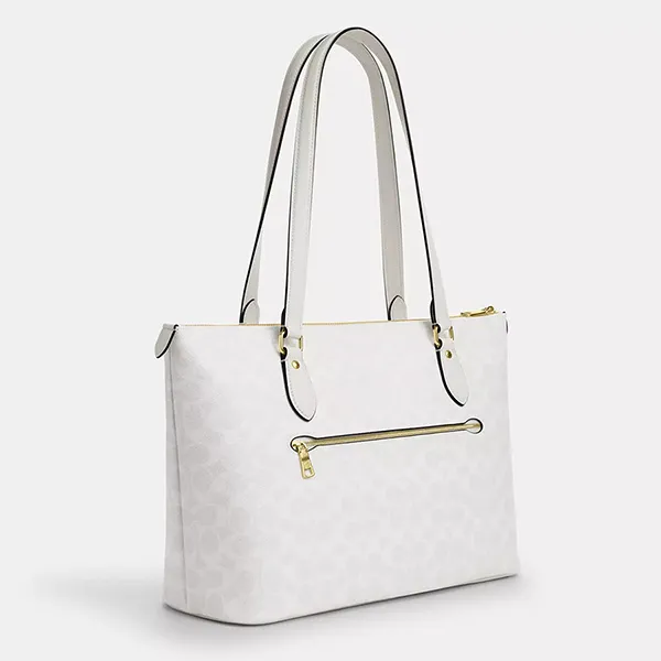 Túi Tote Nữ Coach Gallery Tote Bag In Signature Canvas CW381 Im/White/Chalk Màu Trắng - Túi xách - Vua Hàng Hiệu