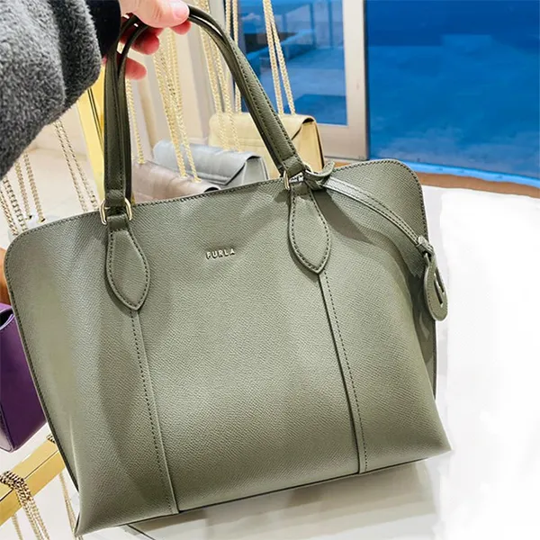Túi Tote Nữ Furla Vittoria M Green Màu Xanh - Túi xách - Vua Hàng Hiệu