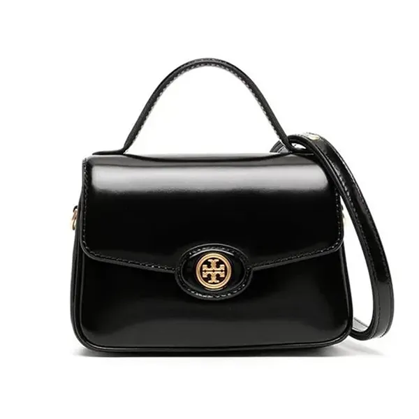 Túi Xách Nữ Tory Burch Robinson Spazzolato Shoulder Bag Black Màu Đen - Túi xách - Vua Hàng Hiệu