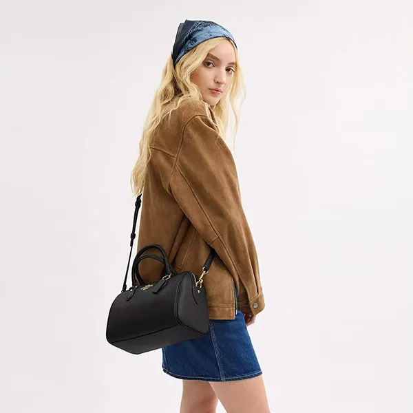Túi Xách Tay Nữ Coach Rowan Satchel Handle Bag CV403 Màu Đen - Túi xách - Vua Hàng Hiệu