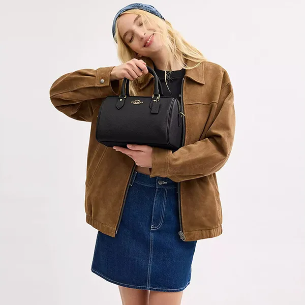 Túi Xách Tay Nữ Coach Rowan Satchel Handle Bag CV403 Màu Đen - Túi xách - Vua Hàng Hiệu