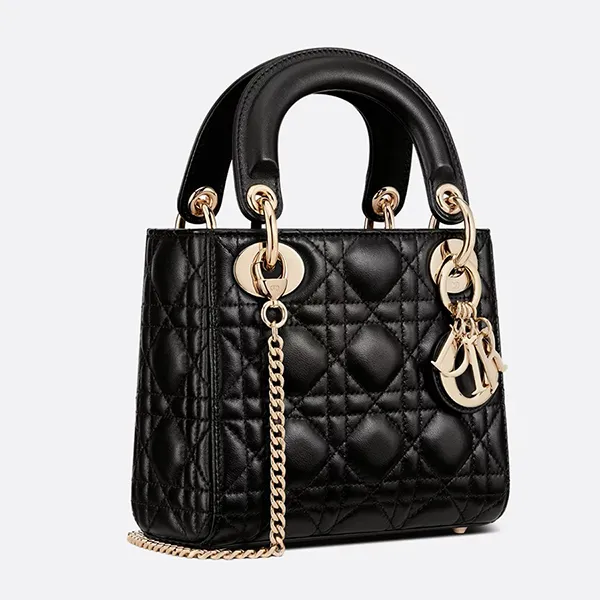 Túi Xách Tay Nữ Dior Mini Lady Dior Bag M0505ONGE_M900 Màu Đen