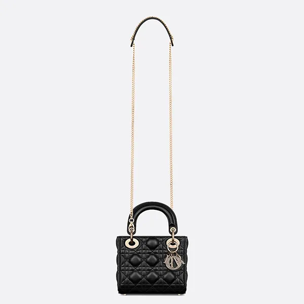 Túi Xách Tay Nữ Dior Mini Lady Dior Bag M0505ONUL_M900 Màu Đen