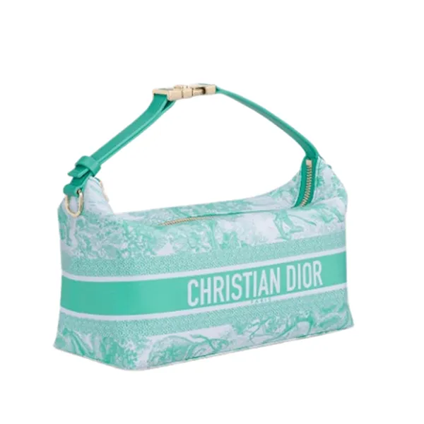 Túi Xách Tay Nữ Dior Nomad Pouch In Aquamarina Handle Bag Màu Xanh Ngọc - Túi xách - Vua Hàng Hiệu