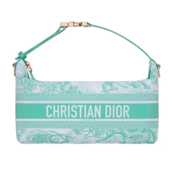 Túi Xách Tay Nữ Dior Nomad Pouch In Aquamarina Handle Bag Màu Xanh Ngọc - Túi xách - Vua Hàng Hiệu
