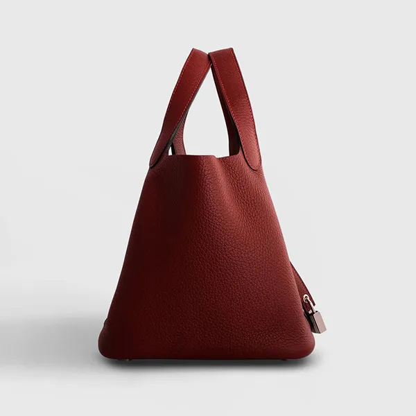 Túi Xách Tay Nữ Hermès Picotin 18 Rouge H Palladium Hardware Màu Đỏ Đô