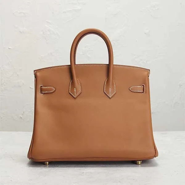 Túi Xách Tay Nữ Hermès Swift Birkin 25 Handbag Màu Nâu - Túi xách - Vua Hàng Hiệu