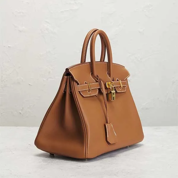 Túi Xách Tay Nữ Hermès Swift Birkin 25 Handbag Màu Nâu - Túi xách - Vua Hàng Hiệu