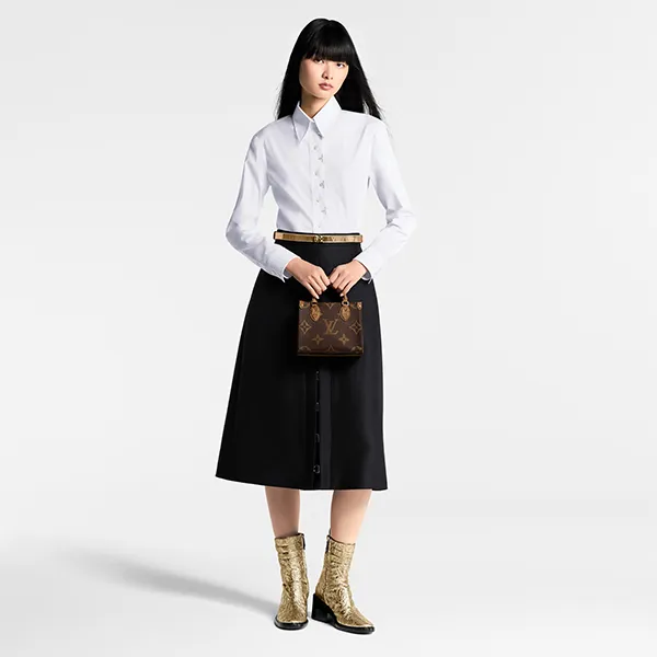Túi Xách Tay Nữ Louis Vuitton LV On The Go BB Bag M46839 Màu Nâu