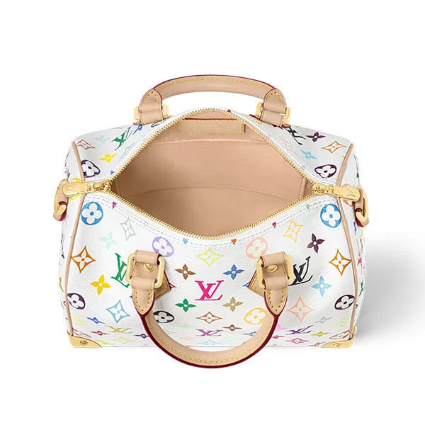 Túi Xách Tay Nữ Louis Vuitton LV Speedy Bandoulière 25 LV x TM M13085 Màu Trắng Họa Tiết - Túi xách - Vua Hàng Hiệu