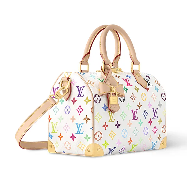 Túi Xách Tay Nữ Louis Vuitton LV Speedy Bandoulière 25 LV x TM M13085 Màu Trắng Họa Tiết - Túi xách - Vua Hàng Hiệu