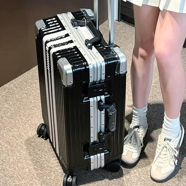 Vali Adidas Sticker SS New Black/White Màu Đen Size 20inch - Túi xách - Vua Hàng Hiệu