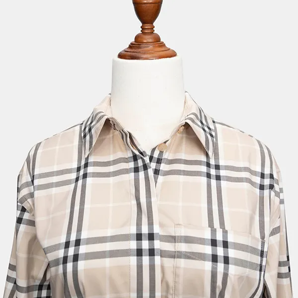 Váy Nữ Burberry Soft Fawn Check Cotton Belted Dress Beige 8104401 Màu Be Size 4 - Thời trang - Vua Hàng Hiệu