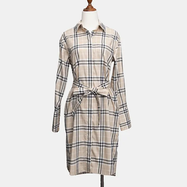 Váy Nữ Burberry Soft Fawn Check Cotton Belted Dress Beige 8104401 Màu Be Size 4 - Thời trang - Vua Hàng Hiệu