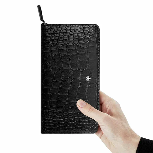 Ví Cầm Tay Nam Montblanc Meisterstuck Selection Black Long Wallet 12CC MB126646 Màu Đen