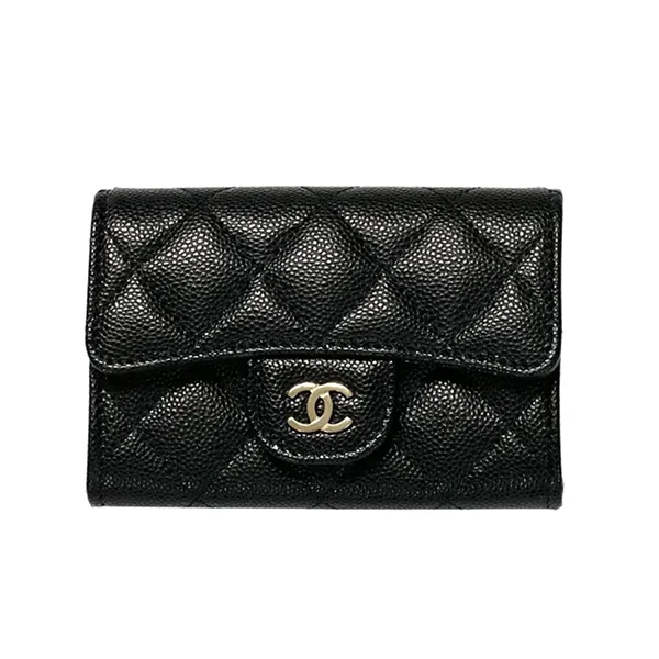 Ví Đựng Thẻ Nữ Chanel Classic Flap Card Holder Caviar Gold Hardware Màu Đen - Túi xách - Vua Hàng Hiệu