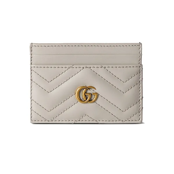 Ví Đựng Thẻ Nữ Gucci GG Marmont Matelassé Card Case Màu Trắng - Túi xách - Vua Hàng Hiệu