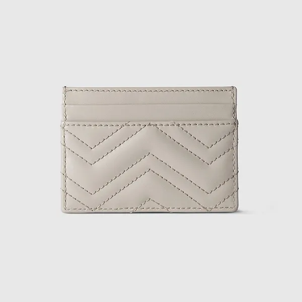 Ví Đựng Thẻ Nữ Gucci GG Marmont Matelassé Card Case Màu Trắng - Túi xách - Vua Hàng Hiệu