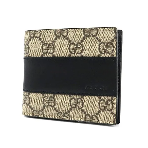 Ví Nam Gucci GG Supreme Canvas Billfold Beige X Black 451240 KGDHN 9769 Màu Be Đen - Túi xách - Vua Hàng Hiệu