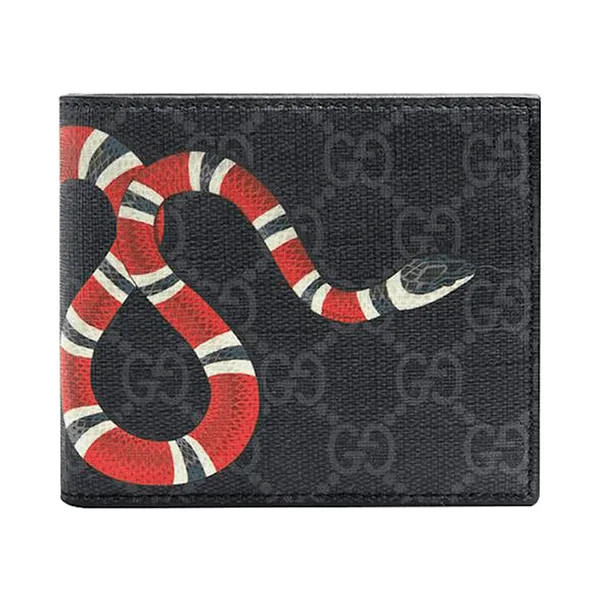 Ví Nam Gucci Kingsnake Black Red 451268-K551N-1058 Màu Đen Họa Tiết